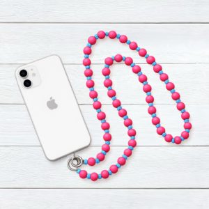 Cordón móviles bolas rosa